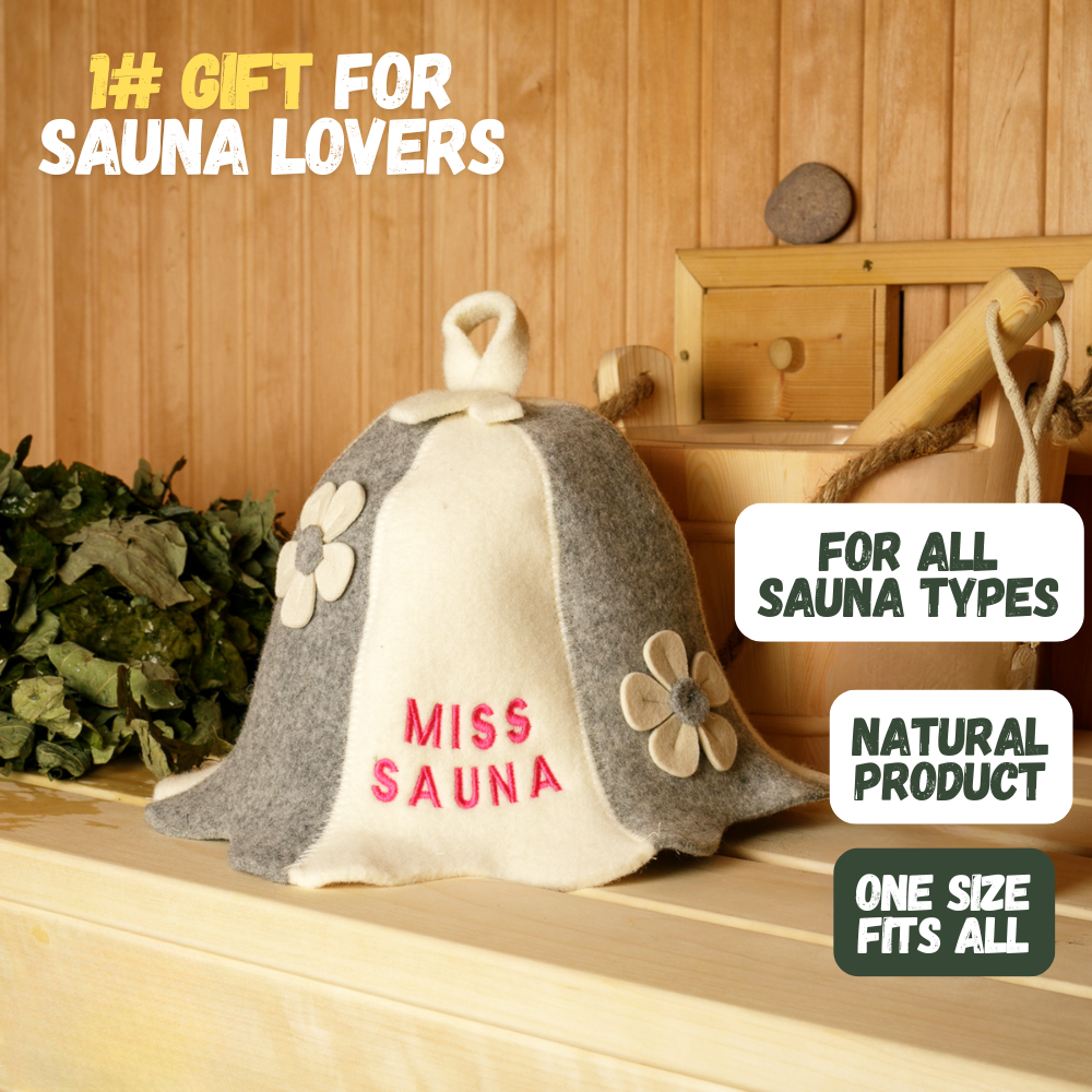 Saunahut 'Miss Sauna' 100% Wolle