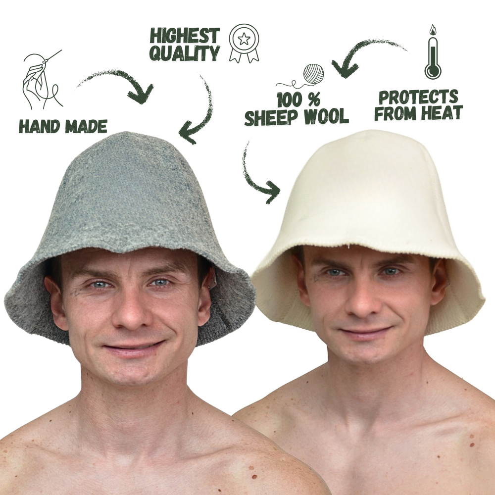 Sauna Hat 100% Wool