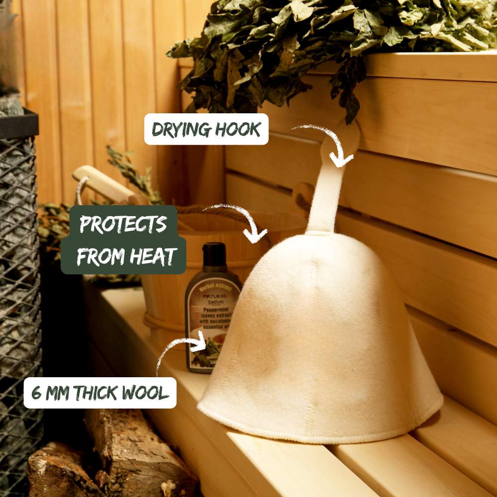 Sauna Hat 100% Wool