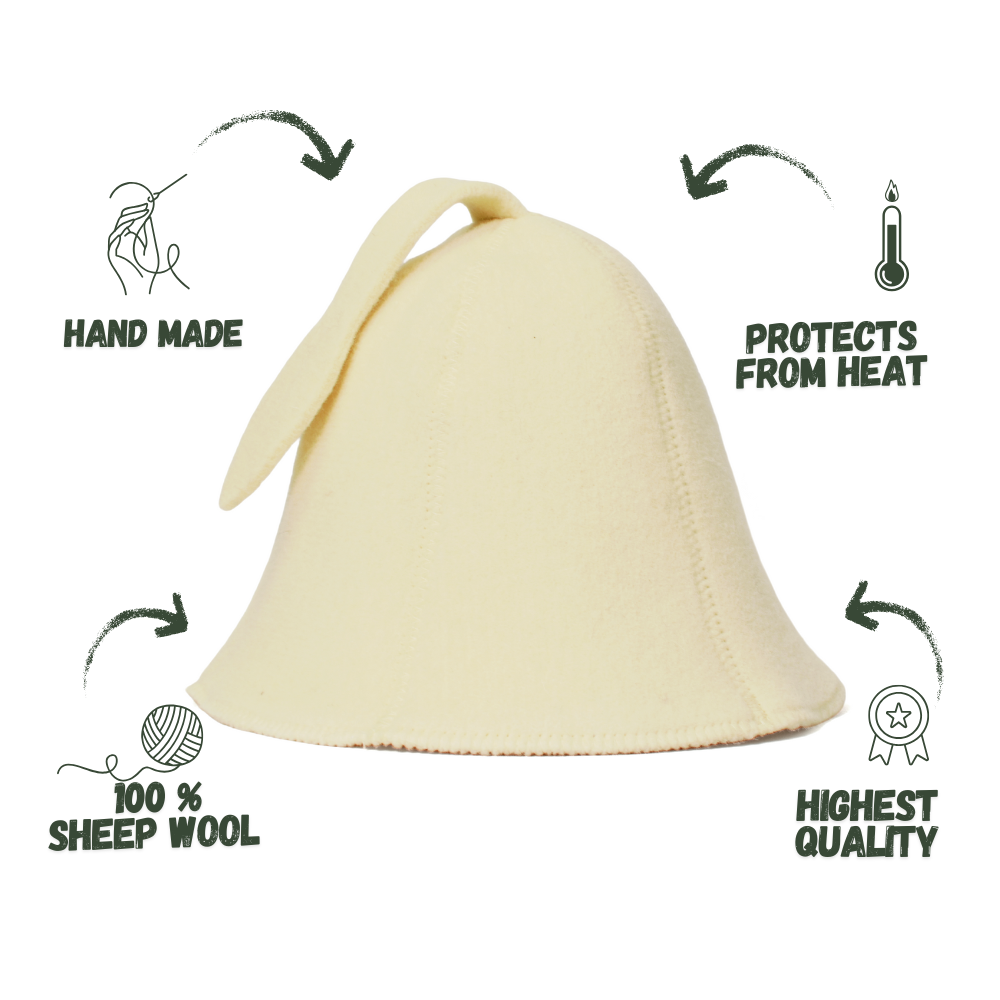 Sauna Hat 100% Wool