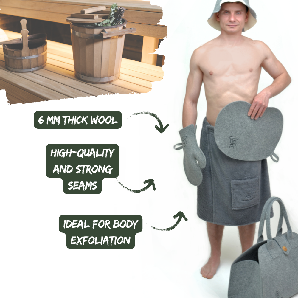Sauna Wollhandschuh – Natürlicher Hitzeschutz für die Sauna