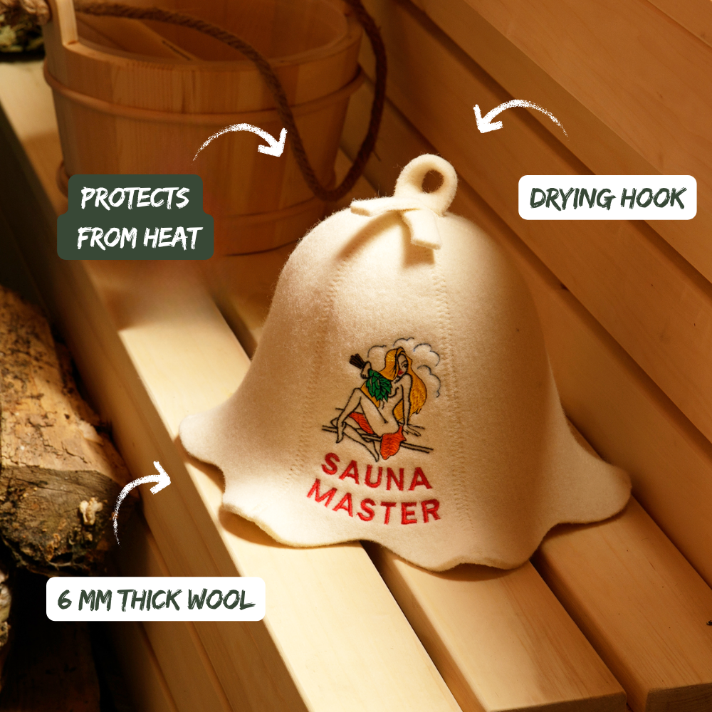 Sauna Hat ‘Sauna Master’ 100% Wool