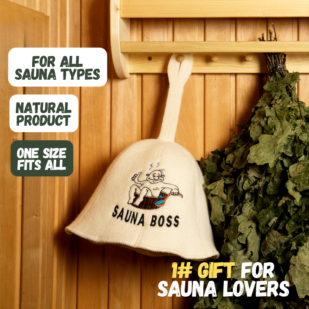 Saunahut „Sauna Boss“ 100% Wolle
