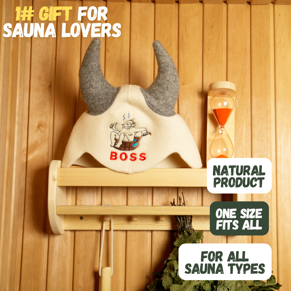 Sauna Hat ‘Boss’ 100% Wool
