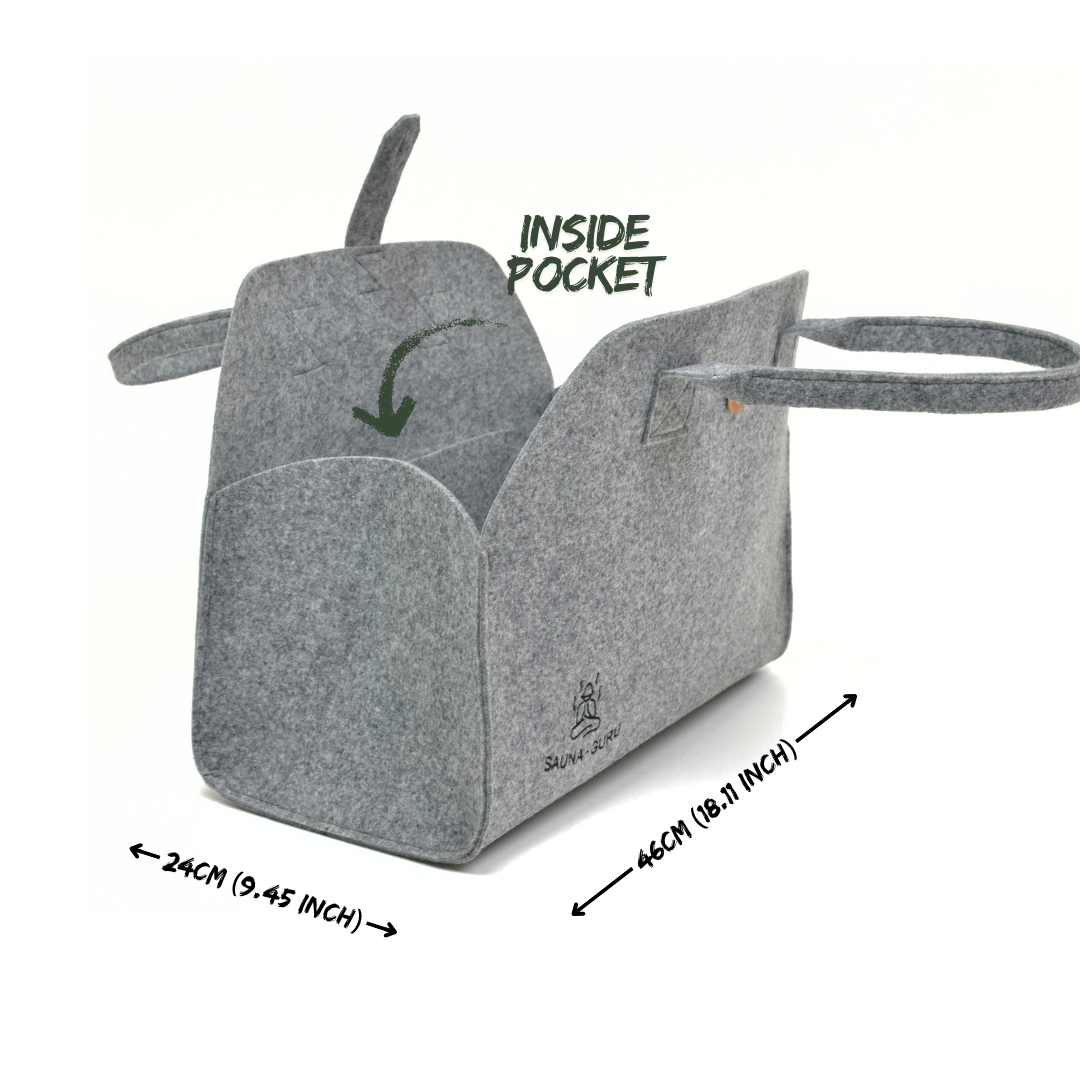 Premium Saunatasche aus Wollfilz – Handgefertigt, stylisch & umweltfreundlich