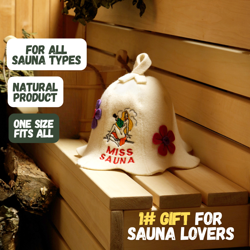 Saunahut 'Miss Sauna' 100% Wolle