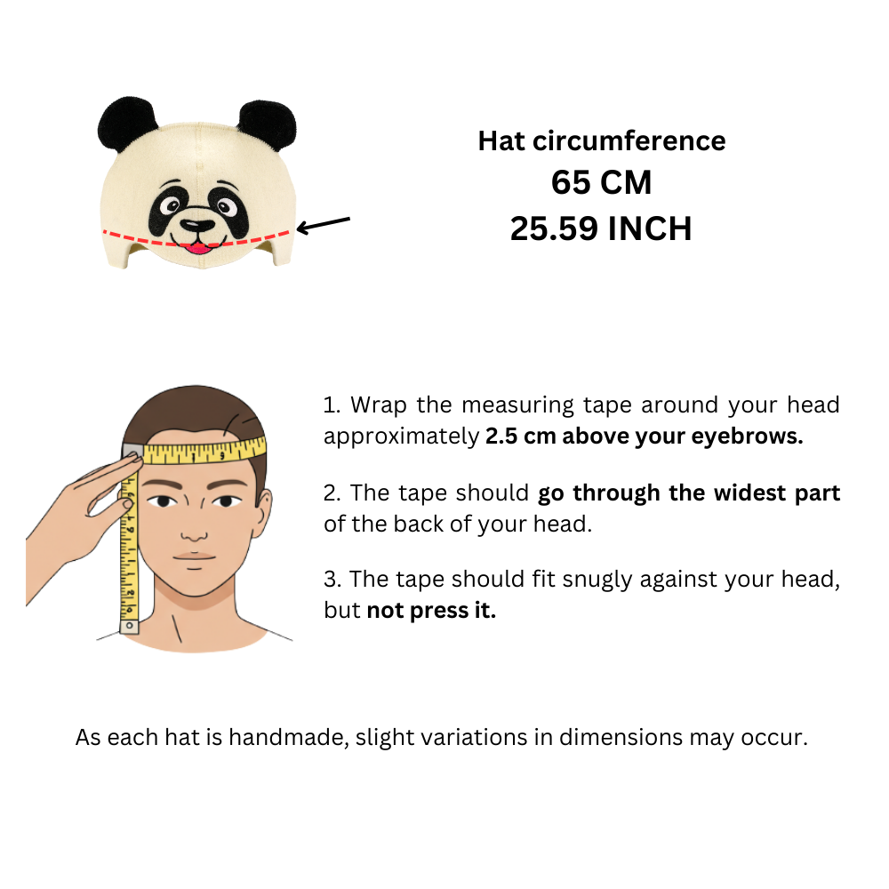 Sauna Hat ‘Panda’ 100% Wool - Saunaguru.eu