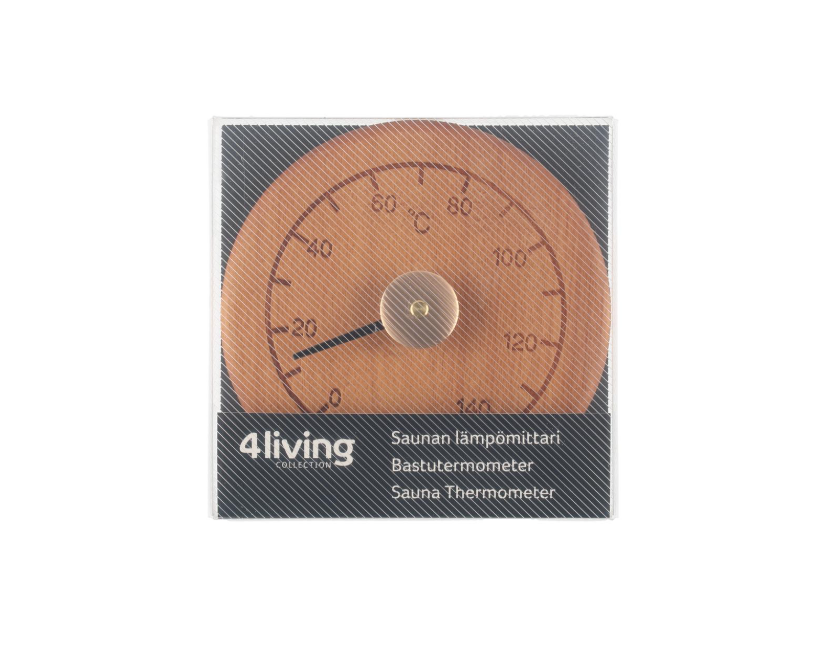 4Living Heat-Treated Sauna Thermometer