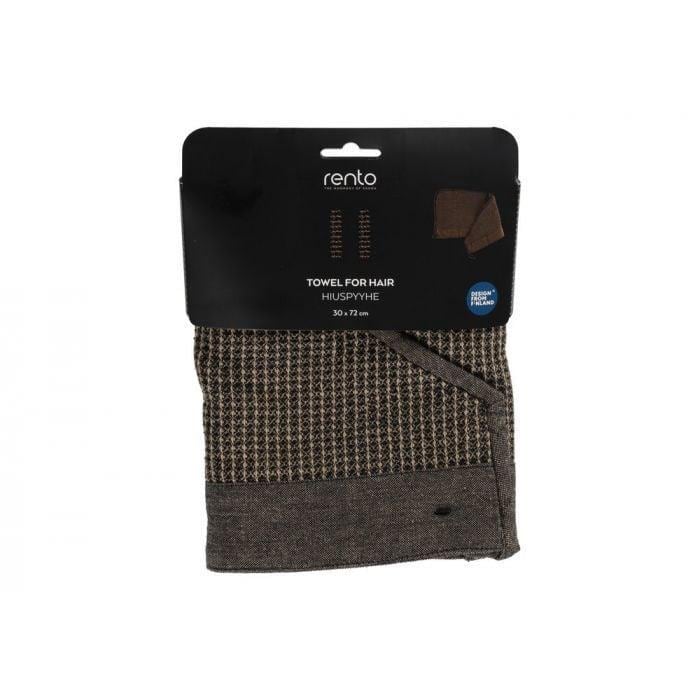 Rento Haartuch Kenno 30x72 cm schwarz/beige