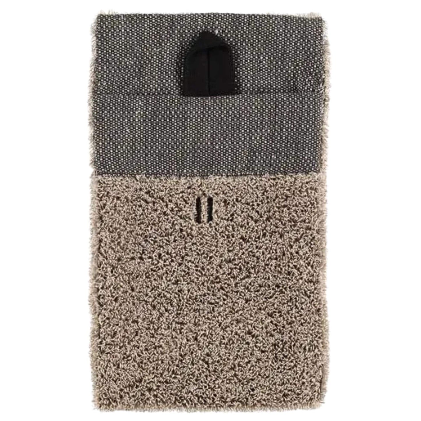 Rento Linen Terry Waschhandschuh 14x24 cm schwarz/Leinen