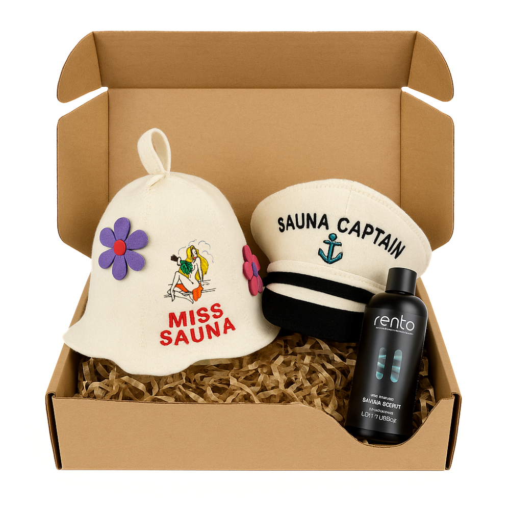 Steam & Style Gift Set wrapped like a present - Saunaguru.eu
