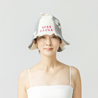 Sauna Hat ‘Miss Sauna’ 100% Wool