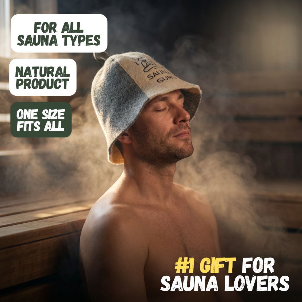 Saunahut 'Sauna Guru' 100 % Wolle