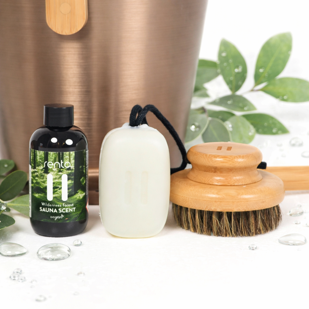 „Rento“ Luxus Sauna-Geschenkset – Champagner Edition