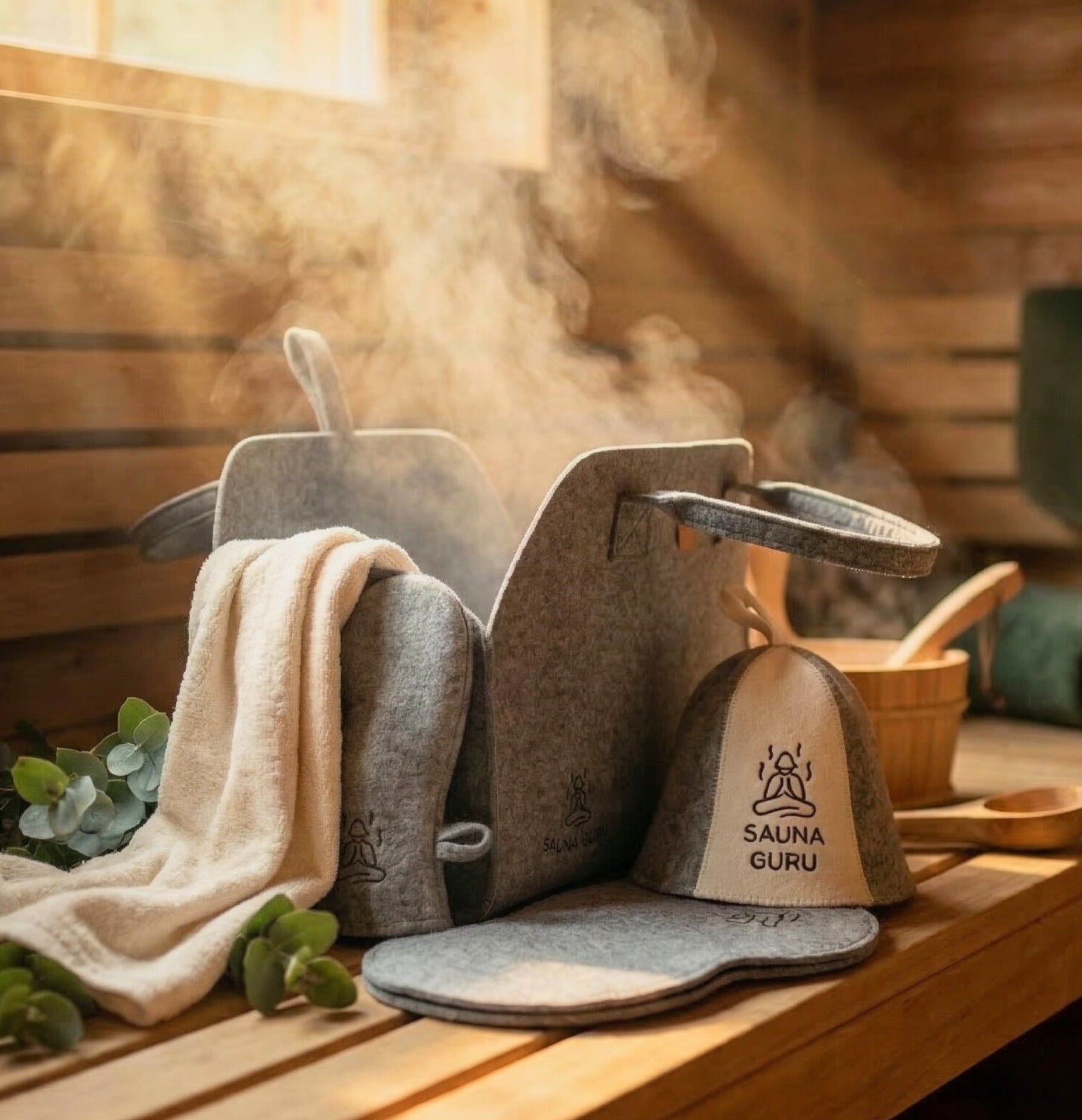 sauna handschuh Komplettes Sauna-Set – Mütze, Handtuch, Handschuh und Sitzpolster – Saunaguru.eu