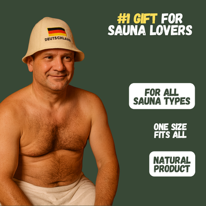 Sauna Hat ‘Deutschland’, 100% Wool