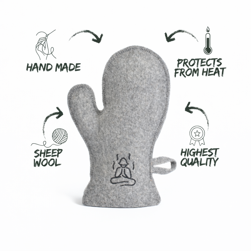 Sauna Wool Glove – Natural Heat Protection for Sauna