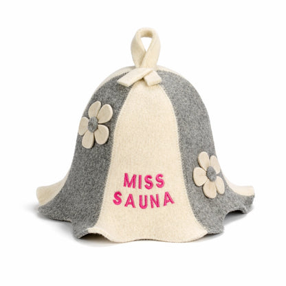 Sauna Hat ‘Miss Sauna’ 100% Wool