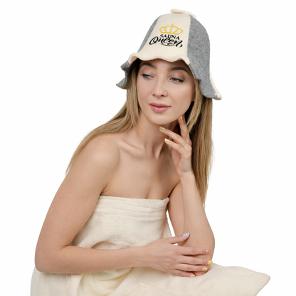 Women’s Sauna Wrap Towel with Pocket – 100% Cotton, Adjustable Fit