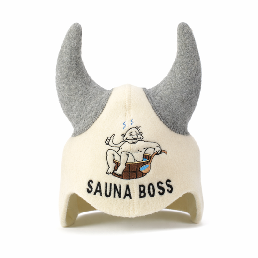 Sauna Hat ‘ Sauna Boss’ 100% Wool
