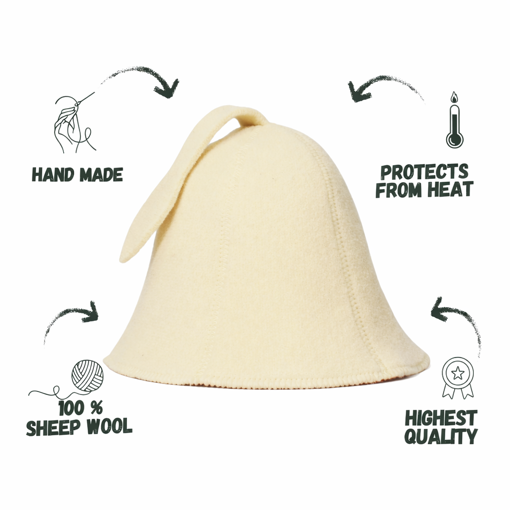 Sauna Hat 100% Wool