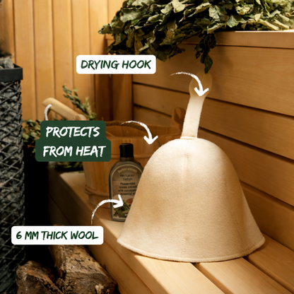 Sauna Hat 100% Wool