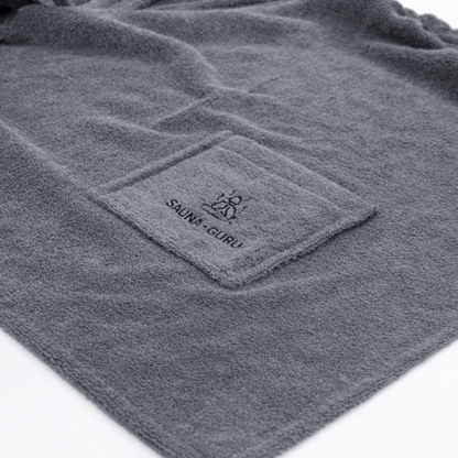 Men’s Sauna Wrap Towel with Pocket – 100% Cotton