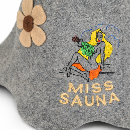 Sauna Hat ‘Miss Sauna’ 100% Wool