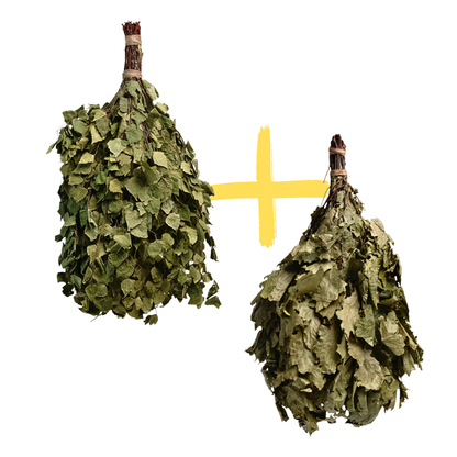 Venik birch and oak leaf sauna broom