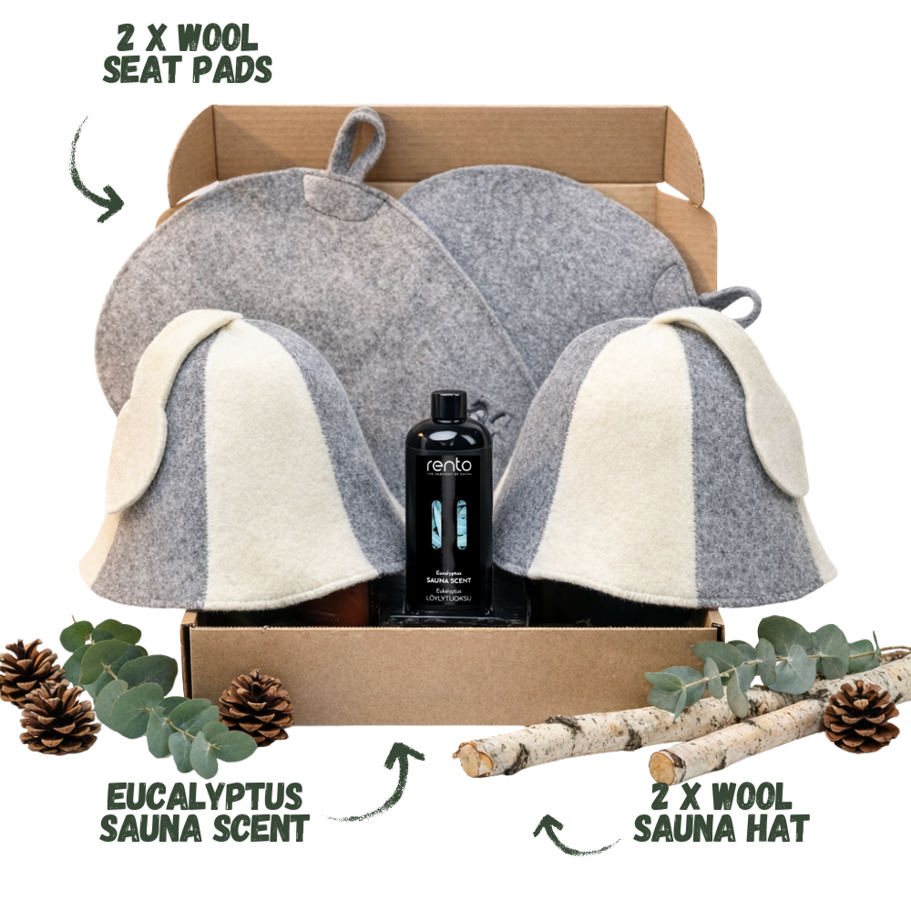 Classic sauna gift set wrapped like a present