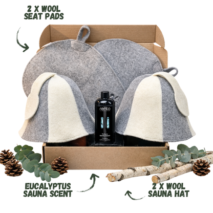 Classic sauna gift set wrapped like a present