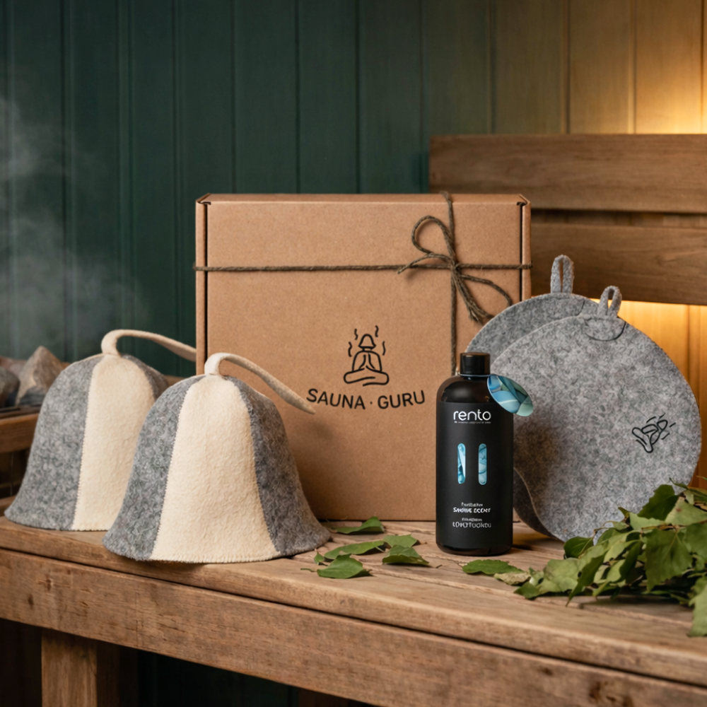 Classic sauna gift set wrapped like a present