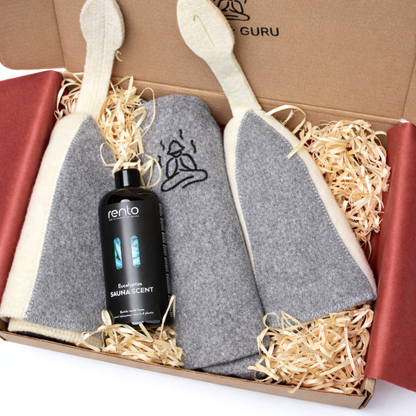 Classic sauna gift set wrapped like a present