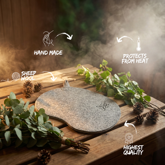 Handmade Sauna Wool Felt Seat Pad