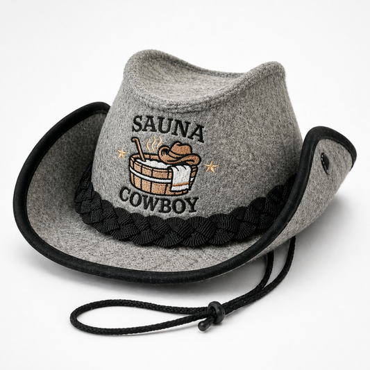 100% Wool Sauna Hat – Sauna Cowboy | Premium Sauna Accessory