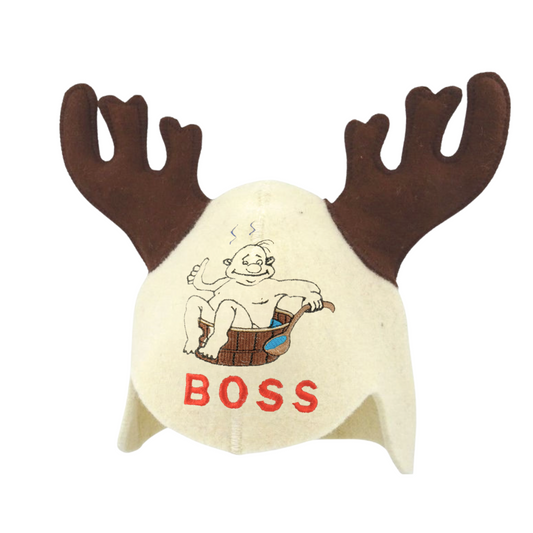 Sauna Hat ‘Moose’, 100% Wool