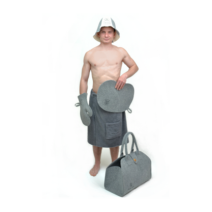 Premium Saunatasche aus Wollfilz – Handgefertigt, stylisch &amp; umweltfreundlich