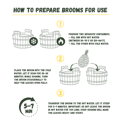 Birch Branch Bath Whisk for Traditional Sauna