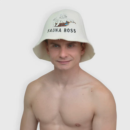 Saunahut „Sauna Boss“ 100% Wolle