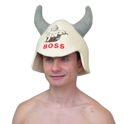 Sauna Hat ‘Boss’ 100% Wool