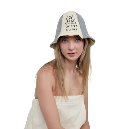 Sauna Hat ‘Sauna Guru’ 100% Wool