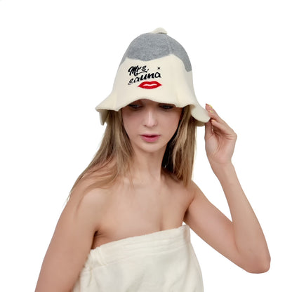Sauna Hat ‘Mrs. Sauna’, 100% Wool